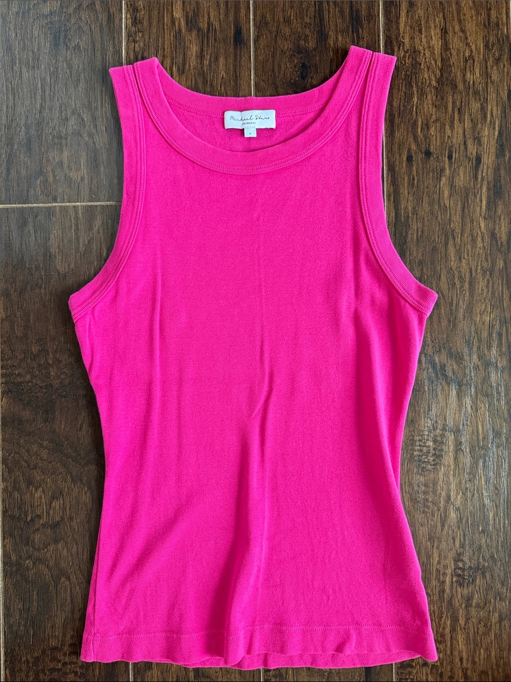 Michael Stars Bright Fuchsia Ribbed Tank
